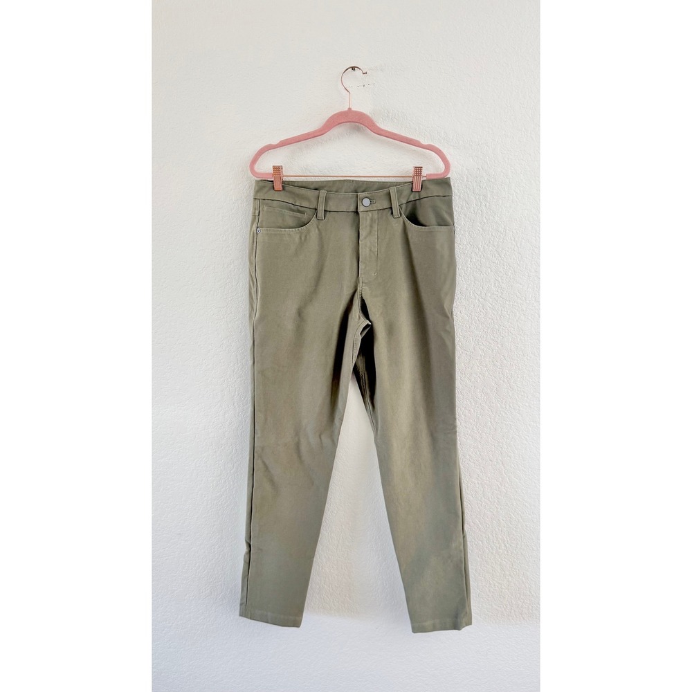 Lululemon ABC Pant Mens 31 Sage Green Slim Tapered Technical Stretch Twill